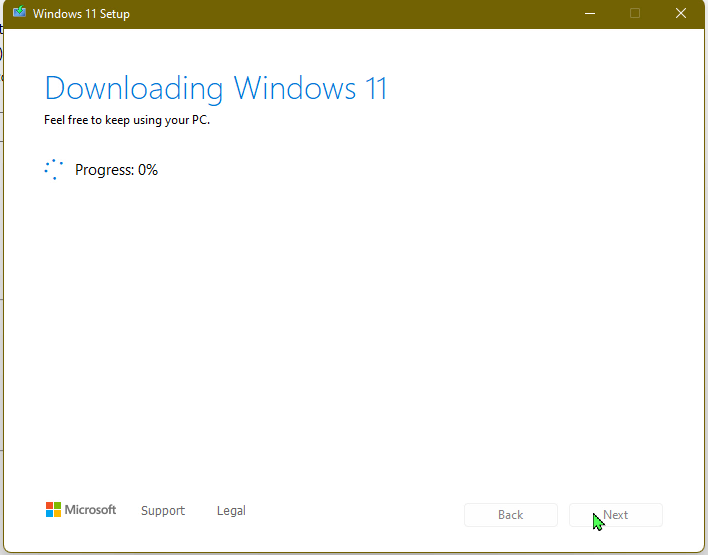 Media Creation Tool - Downloading Windows 11