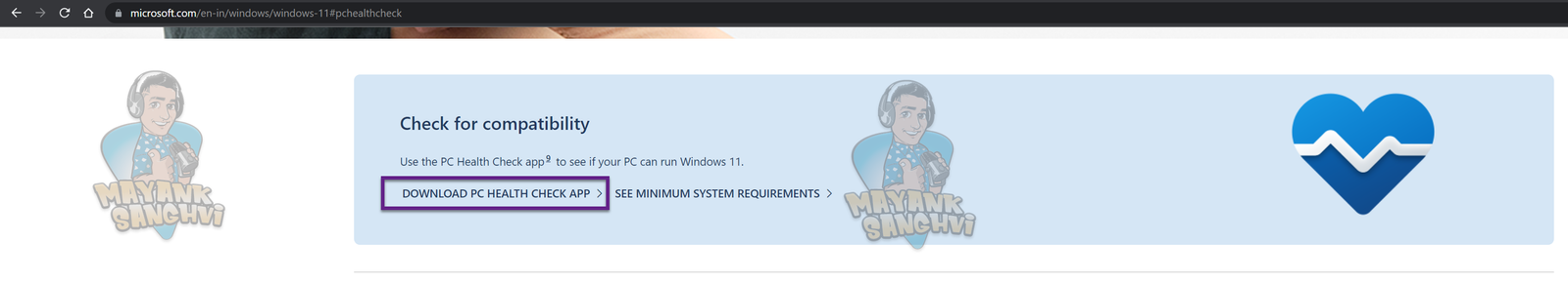 Download PC Health Check App