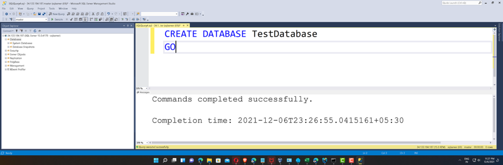 Google Cloud SQL - Create a Database